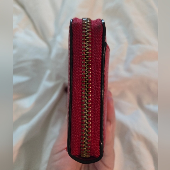 Kate Spade New York Red Leather Zip-Around Wallet - Picture 8 of 10
